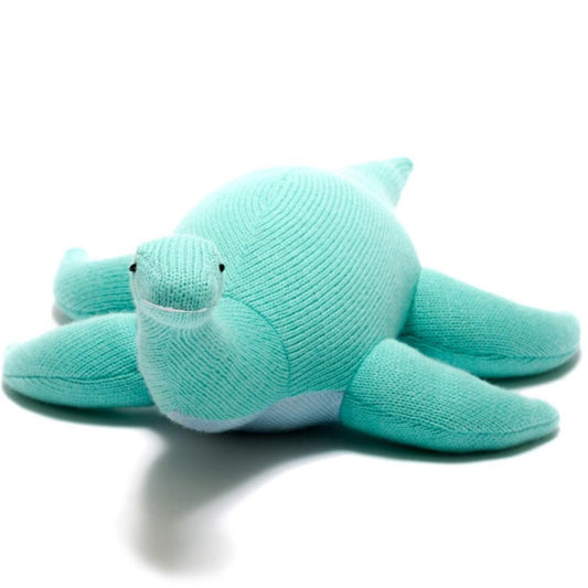 Knitted Plesiosaur Dinosaur Soft Toy Aqua Blue